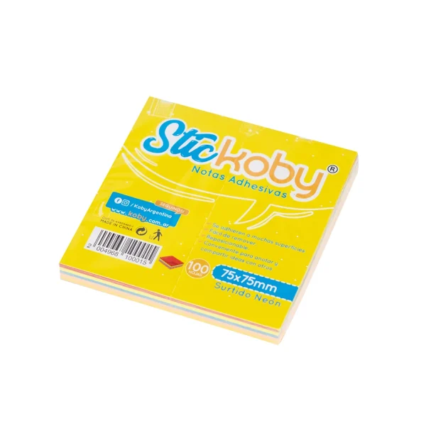 TACO AUTOADH. KOBY 75X75MM 100HJ MULTICOLOR