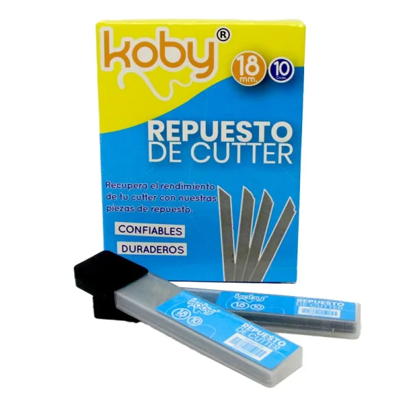 REPUESTO CUTTER ANCHO X 10 KOBY VS MARCAS