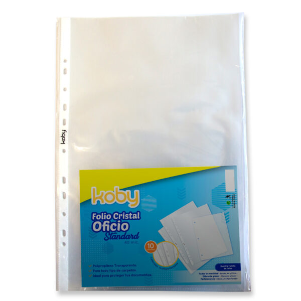 FOLIO OFICIO X  10  KOBY STANDAR 40 MI