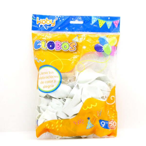 GLOBO COLOR LISO KOBY/VS X 50 BLANCO N?90