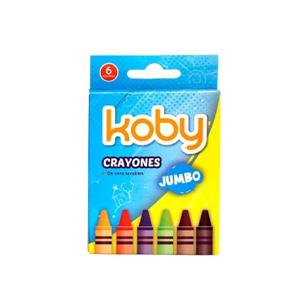CRAYONES X  6 KOBY JUMBO