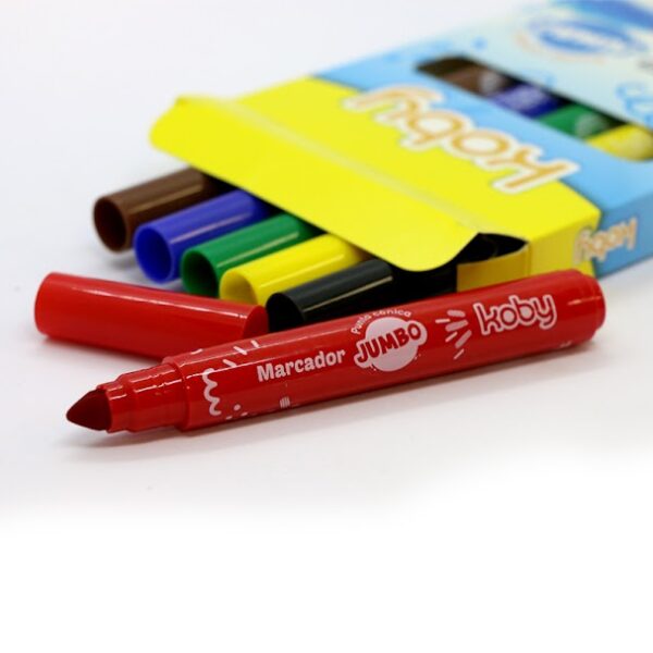 MARCADOR KOBY JUMBO X 6 SURTIDO