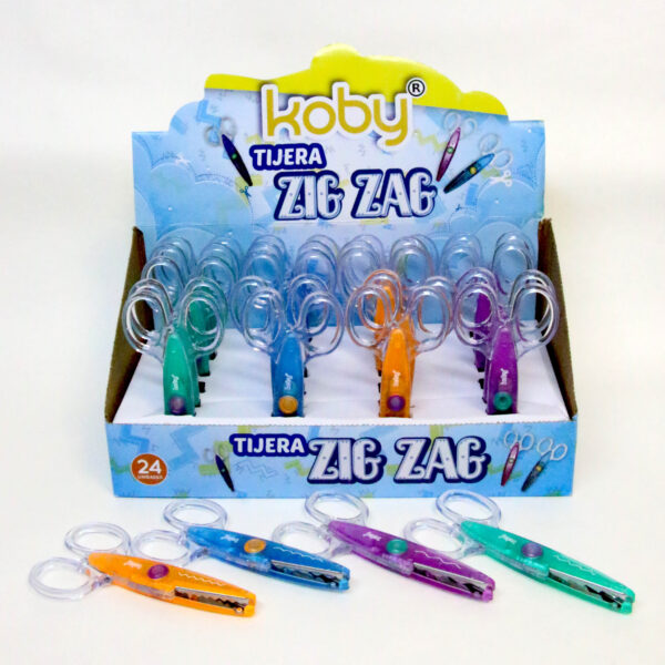 TIJERA ESCOLAR ZIGZAG DIF/CORTES KOBY