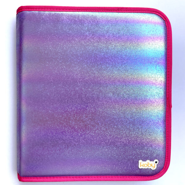 CARPETA 3X40 CIERRE KOBY HOLOG. LILA 19