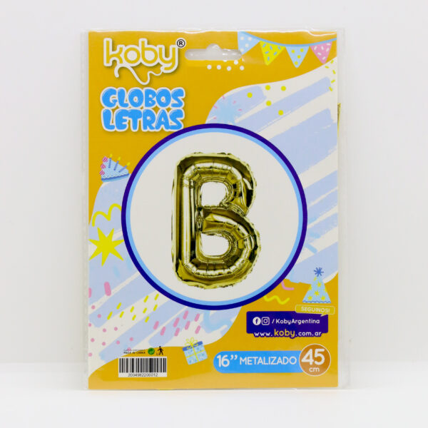 GLOBO LETRA ORO KOBY “B”