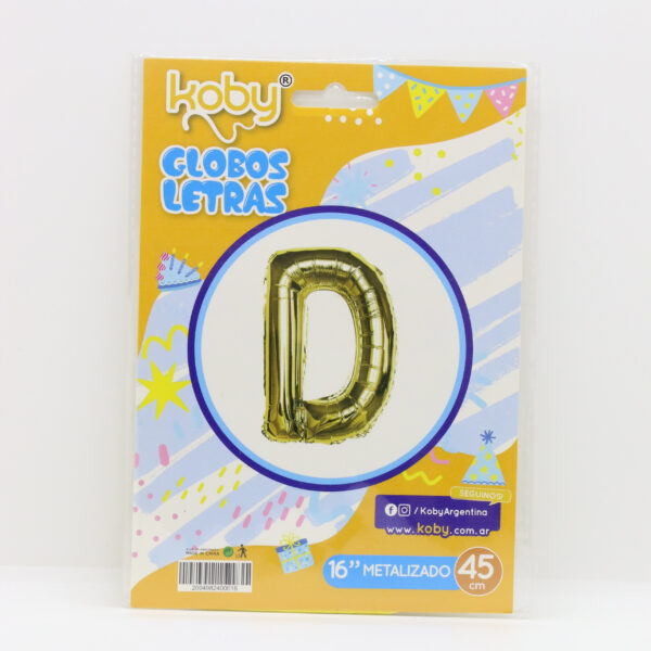 GLOBO LETRA ORO KOBY “D”