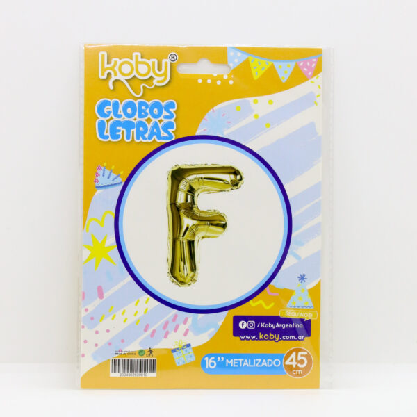 GLOBO LETRA ORO KOBY “F”