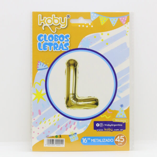 GLOBO LETRA ORO KOBY “L”
