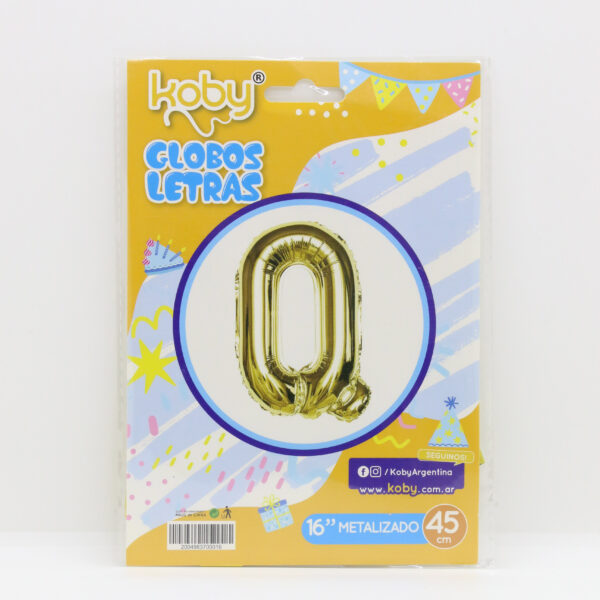 GLOBO LETRA ORO KOBY “Q”