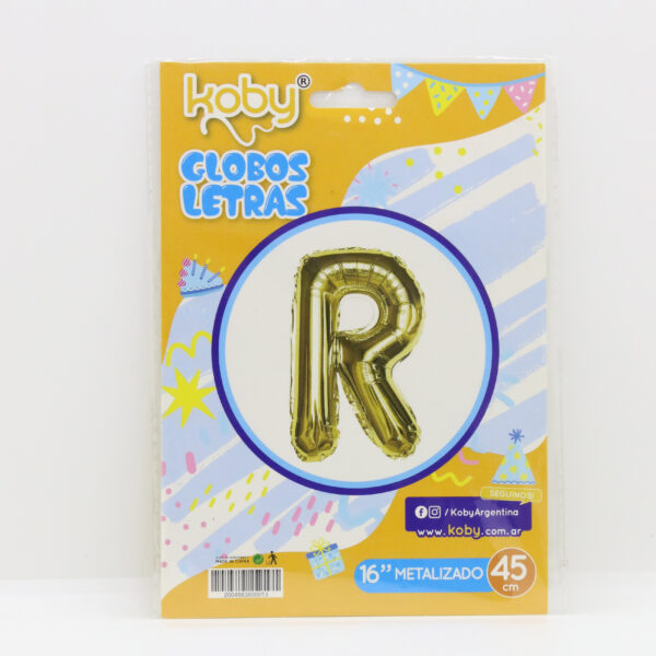 GLOBO LETRA ORO KOBY “R”
