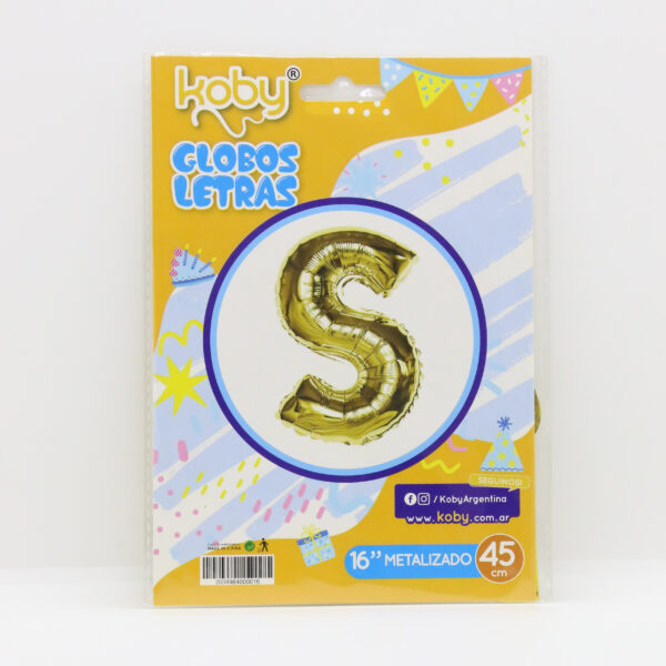 GLOBO LETRA ORO KOBY “S”