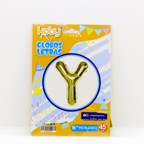 GLOBO LETRA ORO KOBY “Y”