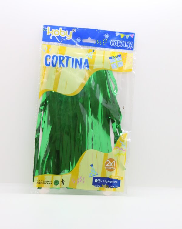 CORTINA FLECOS KOBY 2MTS X 1MT VERDE METAL