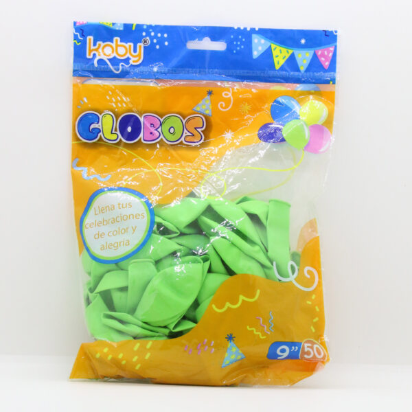GLOBO COLOR LISO KOBY/VS X 50 VERDE MANZANA