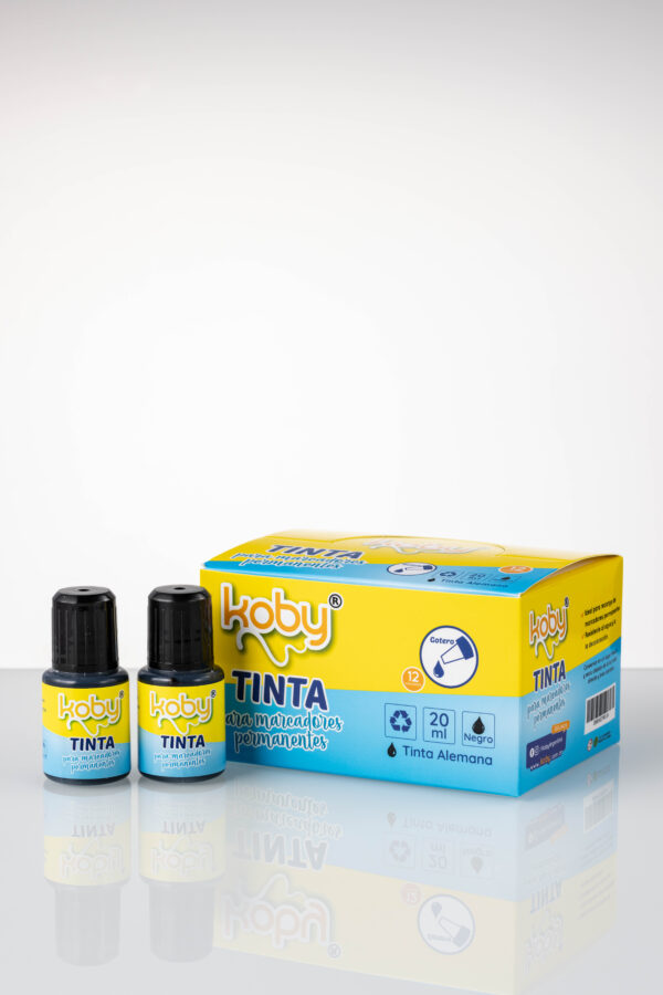TINTA KOBY MARCADOR NEGRO 20ML PIZARRA