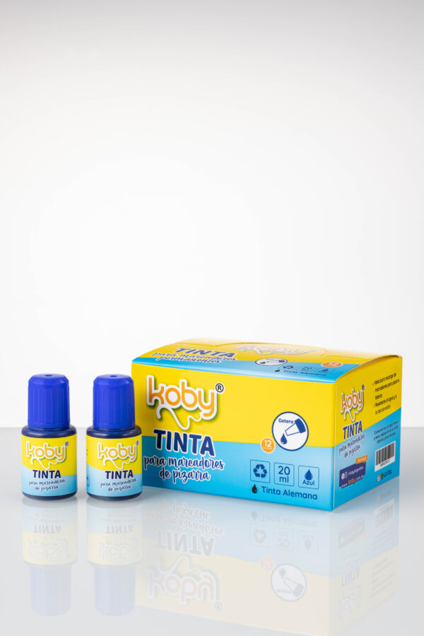 TINTA KOBY MARCADOR AZUL PERMANENTE