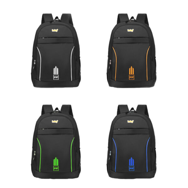 MOCHILA 18″ KOBY SPORT NEGRO FRANJA FLUO 1629