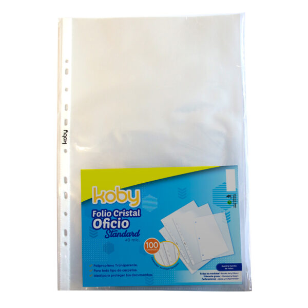 FOLIO OFICIO X 100  KOBY STANDAR 40 MIC