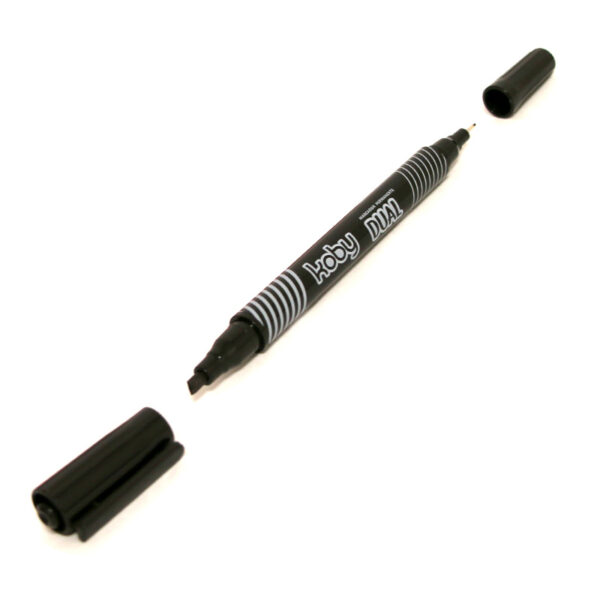 MARCADOR KOBY DOBLE PUNTA NEGRO
