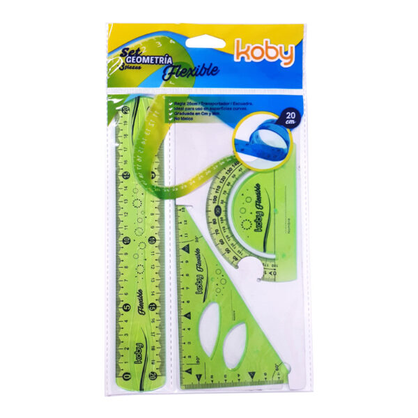 SET GEOMETRIA KOBY 20CM X3 FLEXIBLE 0047T