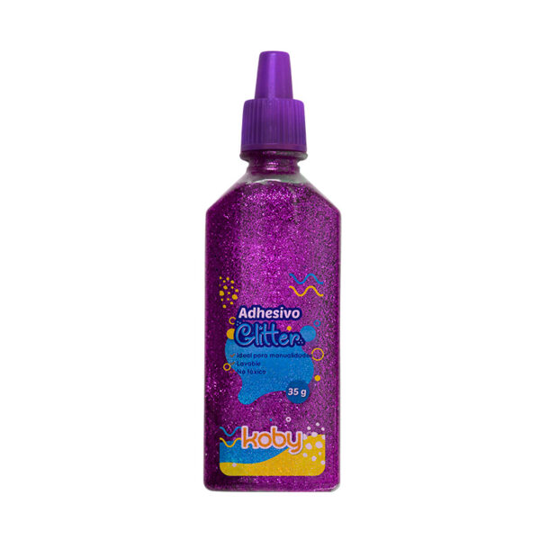 ADHESIVO C/BRILLO KOBY 35GR VIOLETA