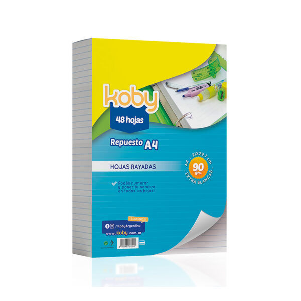 REPUESTO KOBY A4   48HJ 90GR RAYADO