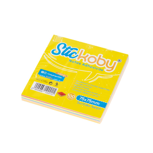 TACO AUTOADH. KOBY 75X75MM 100HJ MULTICOLOR