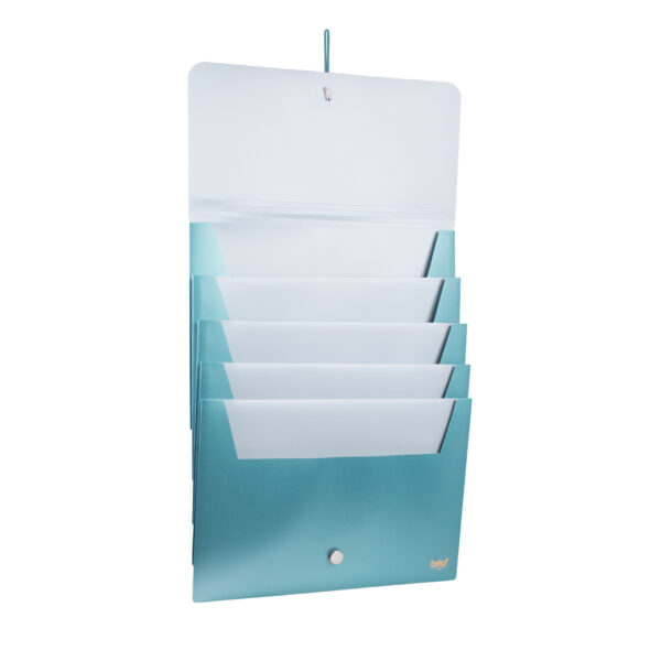 CLASIFICADOR BAG 5 DIV A4 KOBY CELESTE METAL