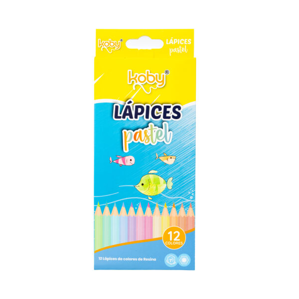 LAPIZ COLOR KOBY LARGO X12 PASTEL