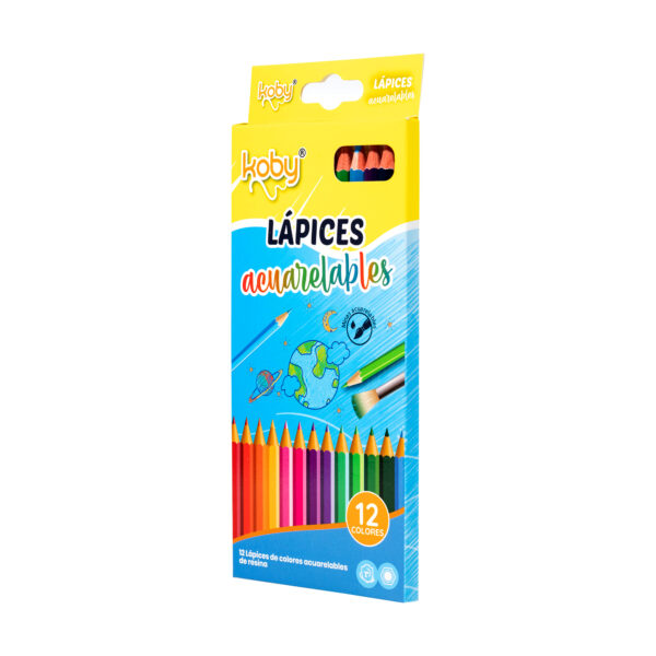 LAPIZ COLOR KOBY ACUAREABLES X 12