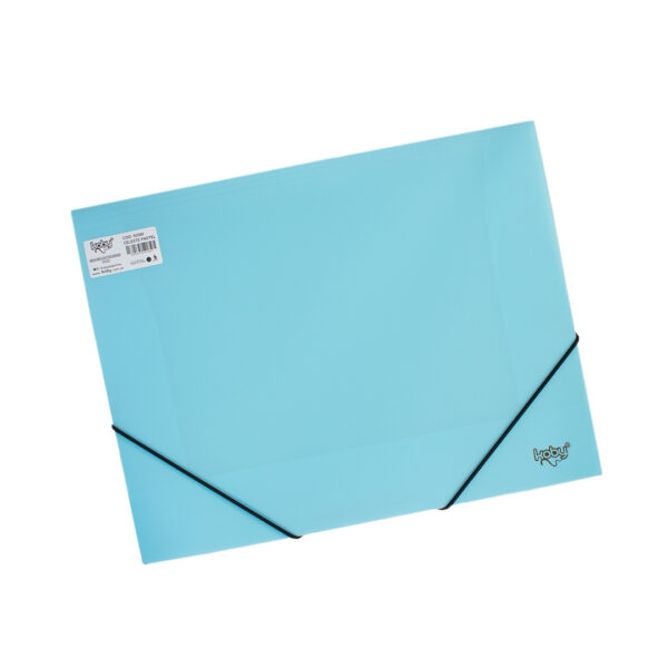 CARPETA C/ELASTICO PP A4 KOBY CELESTE PASTEL