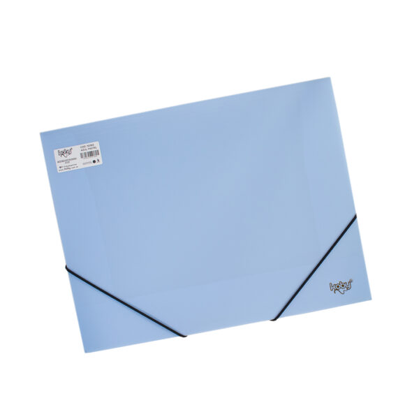 CARPETA C/ELASTICO PP A4 KOBY AZUL PASTEL