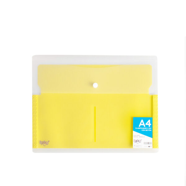 CLASIFICADOR 5 DIV C/BOTON A4 KOBY CRIS/AMAR